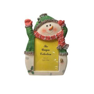 Jubilee Crafts Tabletop Green Hat Snowman Tabletop Photo Frame for 3.5x5"